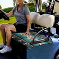 thumbnail image 3 of Xoenoiee Vintage Tribal Geometric Pattern Golf Cart Seat Covers for EZGO Yamaha Club Car, All Seasons Golf Cart Seat Towel/Blanket, Soft Microfiber, Machine Washable, 3 of 5