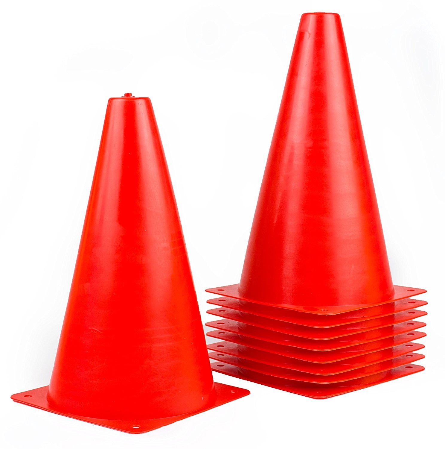RK Sports CONE9S Plastic Sport Cones Red