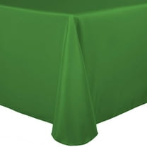 Ultimate Textile (5 Pack) 60 x 120-Inch Oval Polyester Linen Tablecloth - for Home Dining Tables, Emerald Green