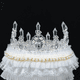 thumbnail image 4 of Corona de pastel de cumpleaños y boda de Reina, flores de carámbano de cristal grandes, diadema hecha a mano, joyería para la cabeza, 4 of 5