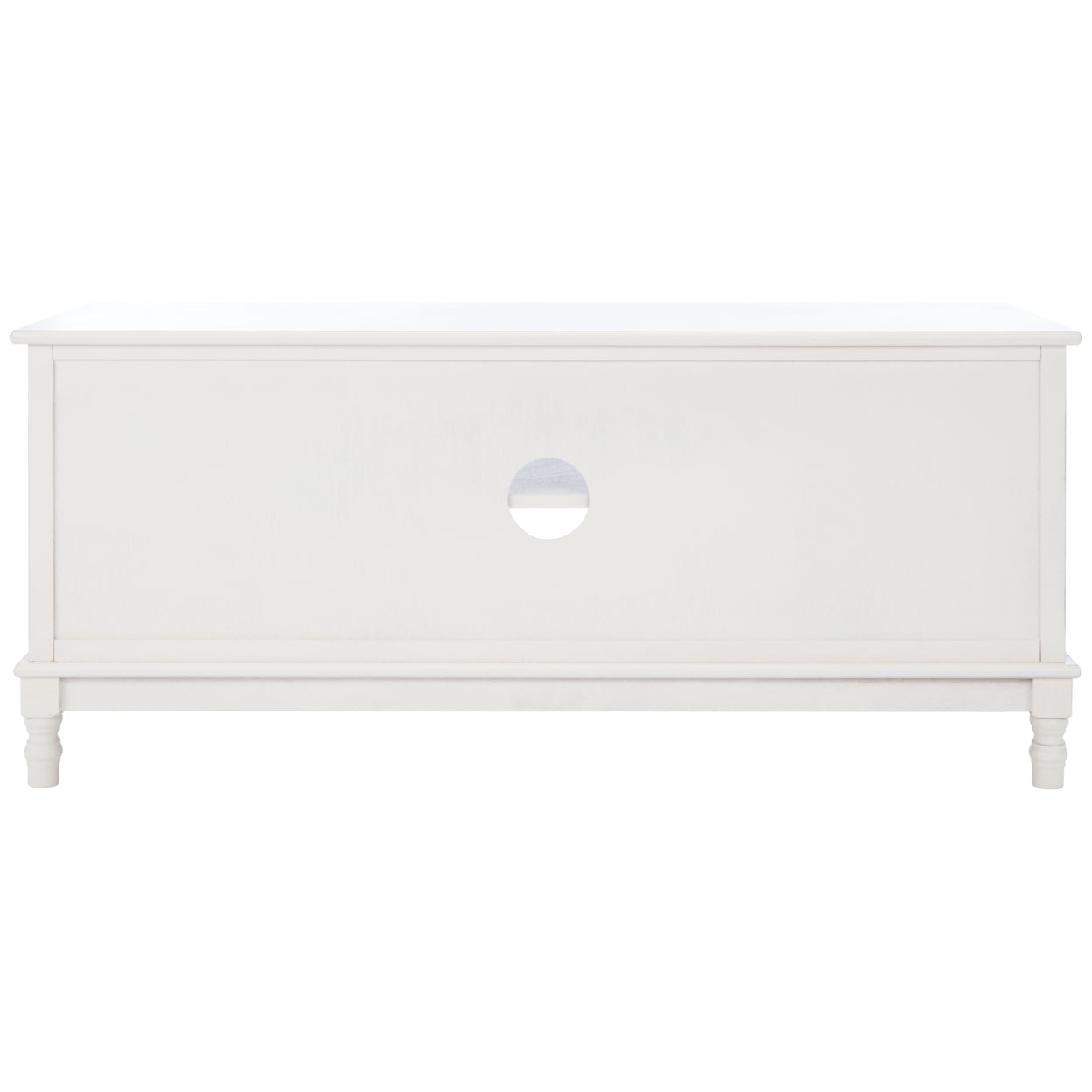 SAFAVIEH Magnolia 2 Door 2 Shelf Media Stand, Distressed White (47.3 in. W x 15.8 in. D x 20 in. H)