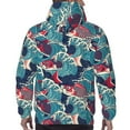 thumbnail image 7 of Cauagu Fish In The Wave for Men's Pullover Hooded Sweatshirt Athletic Casual Hoodie Aautumn Hoodie Sweatshirt for Men Pullover Casual Hooded Sweatshirt-X-Large, 7 of 7