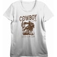 thumbnail image 4 of Cowboy Horse And Rider Women's Vivid White Crew Neck Short Sleeve Top-Medium, 4 of 6