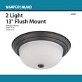 thumbnail image 2 of 60/6011-Nuvo Lighting-2 Light Flush Mount-13.25 Inches Wide by 5.38 Inches High-Mahogany Bronze Finish, 2 of 2