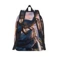 thumbnail image 2 of Lsque Sunset Cliff Dinosaur Pattern Canvas Daypack, Durable Backpack, High-quality Versatile Backpack,Vintage Compact Backpack-Medium, 2 of 6
