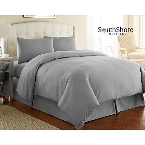 Southshore Fine Linens® 3 Piece Oversized Duvet Cover Set STEEL GRAY King / California