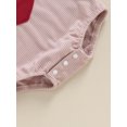 thumbnail image 5 of Mevireiy Baby Boys Girls Corduroy Romper Sleeveless Jumpsuit Valentine Overalls Outfit, Pink, 0-3 Months, 5 of 6