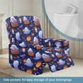 thumbnail image 4 of Renewold Halloween Ghost Bat Reclining Sofa Cover Universal Stretch Sofa Recliner Cover 4 Pieces Recliner Couch Slipcover Polyester Spandex Furniture Protector for Kids, Pets, 4 of 8