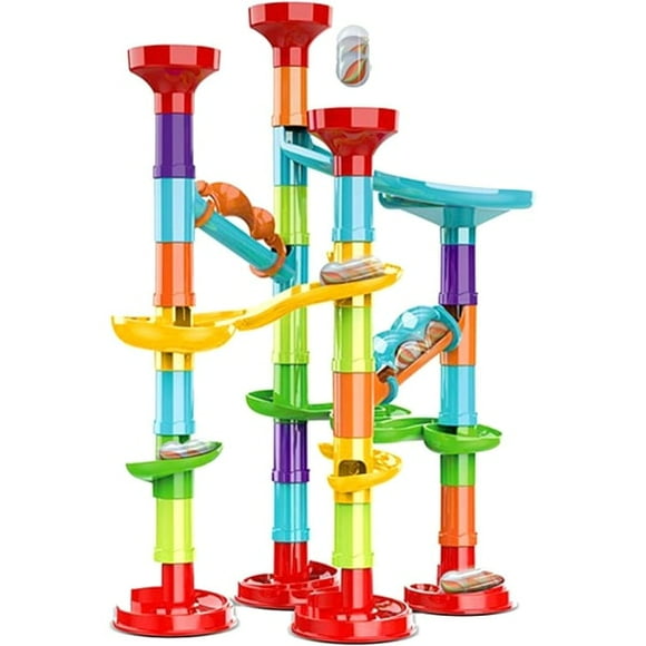 50pcs Marble Run Building Blocks with 30 Glass Marbles for Kids Toys Maze