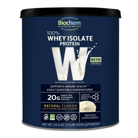 Biochem 100% Whey Protein-Natural 24.6 oz Powder