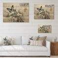 thumbnail image 4 of Designart "Azure Pearl Butterfly Moment Of Chance" Animals Print on Natural Pine Wood, 4 of 5
