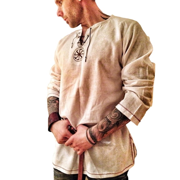 Casual Linen Shirts for Men Long Sleeve Button Up Loose Fit Breathable Summer Beach Henley Tunic Tee Lightweight Cotton Top Khaki 2XL