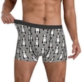 thumbnail image 3 of Men's Boxer Briefs, Cute Boston terrier dog gray Soft Comfy Mens Underwear Boxer Briefs Breathable With Widen Waist, 3 of 7