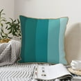 thumbnail image 6 of Xecao Teal Color Print Soft Velvet Decorative Throw Pillow Covers, Square Cushion Cases for Bed, Sofa, Living Room, Car, and Indoor Outdoor Use-20"x20", 6 of 8