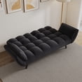 thumbnail image 3 of Sofa Bed, Convertible Sofa, Small Apartment Furniture&nbsp;2 Seater Sleeper with 3 Position Adjustable Backrest, Transforms into Bed, Polyester Upholstery, Black, 74 Inch, 3 of 9