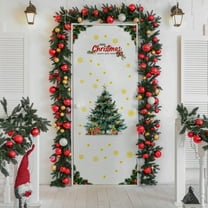 Christmas Window Cling Sticker, Trees Snow Decoration for Home Party Supplies Shop Window Glass Display Decor B