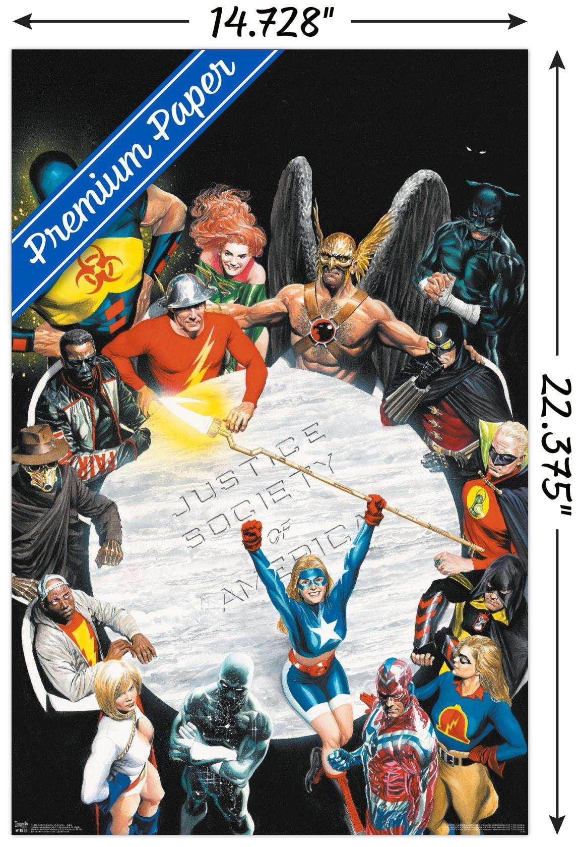 DC Comics - The Justice Society of America - Table Meeting Wall Poster, 14.725" x 22.375"