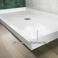 thumbnail image 3 of Center Drain Shower Base 48" L x 36" W x 4" H Anti-slip Stainless Steel Shower Pan White, ACE, 3 of 7