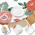 thumbnail image 4 of 44in Round Tablecloth with Elastic Edge, Waterproof Fitted Table Cover for 36-44" Tables, Floral Theme Polyester Reusable Table Cloths Wipe Clean for Picnic, Dining, Outdoor Use and Party Decor, 4 of 7