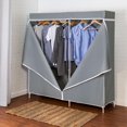 thumbnail image 3 of Honey-Can-Do 60” Wardrobe Clothes Storage Closet, Grey, 3 of 8