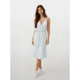 thumbnail image 2 of Women's Deep V-Neck Knee Length Dress with Shoulder Tie, White, X-Large, 2 of 3