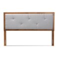 thumbnail image 3 of Baxton Studio Abner Light Gray and Brown Finished Wood Full Size Headboard, 3 of 9