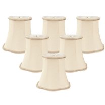Royal Designs, Inc. Decorative Trim Scallop Bell Chandelier Basic Shade CS-703BG-6, Beige, 3 x 5 x 4.5, Pack of 6