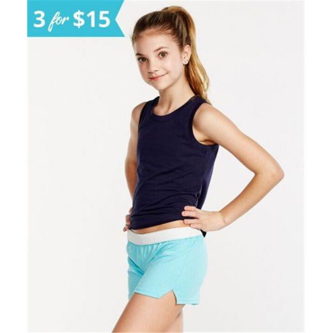 Soffe soffe girls' big authentic cheer short, vivid blue, large