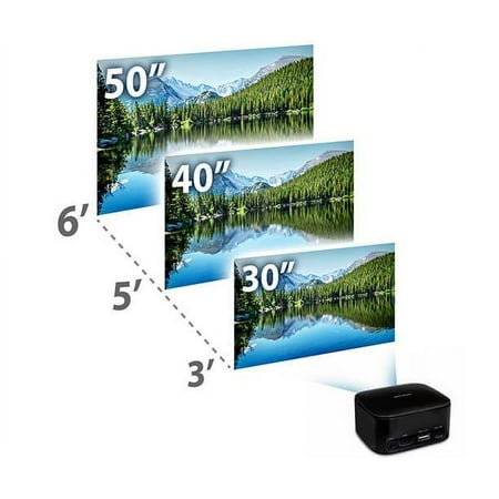 Miroir Refurbished Micro M75 DLP Portable Projector - Black
