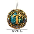 thumbnail image 3 of Personalized Christmas Tree Ornament Custom Initial - Letter Name Monogram Hanging Decoration, Gift Souvenir, 3 of 4
