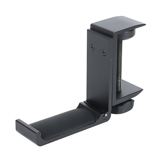Cateissary Nuevo soporte Universal duradero en forma de L para auriculares, soporte de pared para auriculares con gancho Simple, soporte para auriculares de Cables de audio/vídeo Negro Tipo 1
