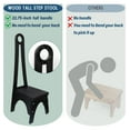 thumbnail image 3 of Wooden Step Stool with Tall Handle – One-Step Non-Slip Stool for Adults, Kitchen & Bathroom, Black, 3 of 6