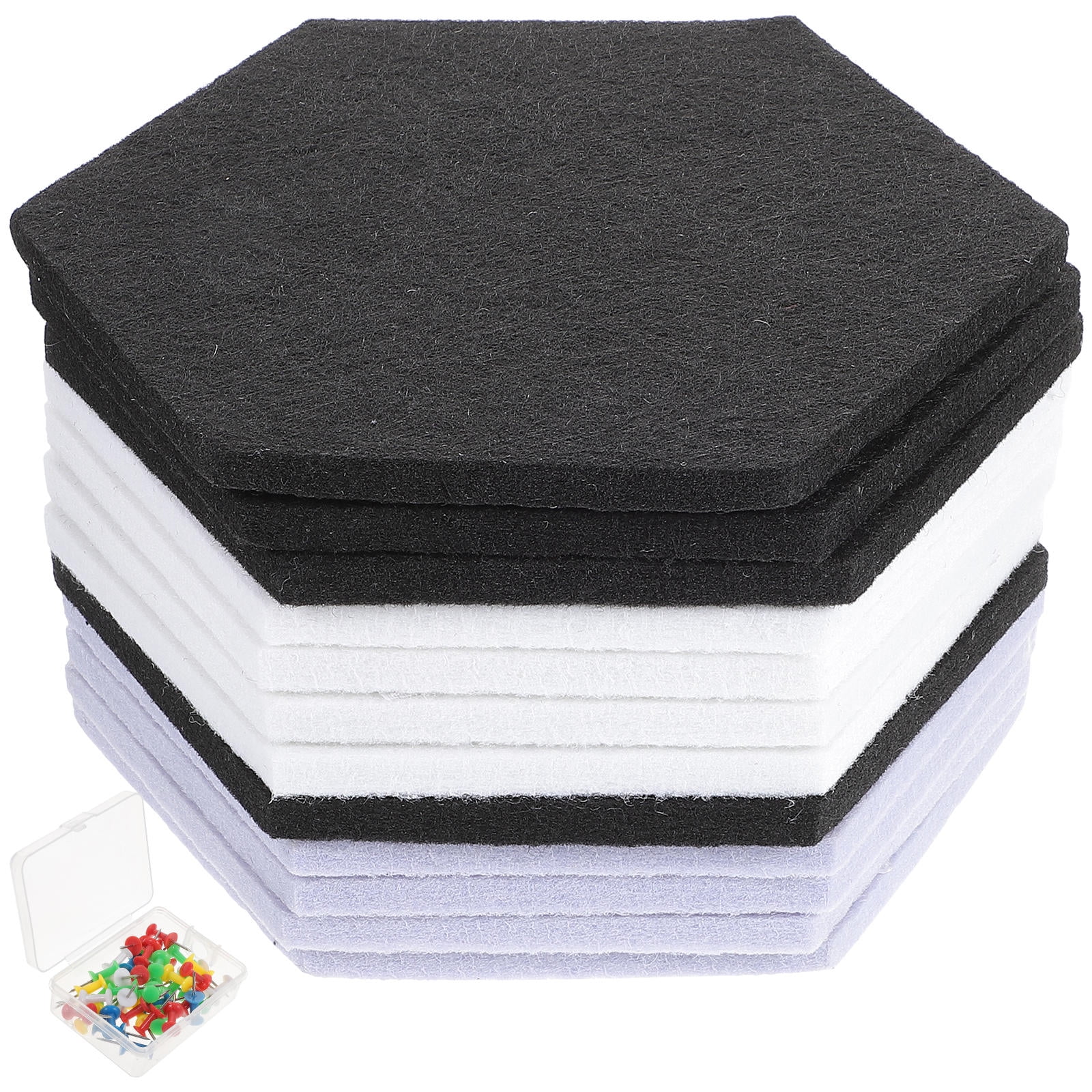 LEORX 12Pcs Simple Acoustic Panel Echo Reduction Felt Black