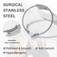 thumbnail image 6 of KeyStyle Heart Bracelets Bangle Bracelet for Women, Adjustable Bracelets Stainless Steel Jewelry Birthday Valentine Day Gifts, 6 of 10