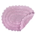 thumbnail image 3 of Alfombra de baño DII Crochet Collection reversible, pequeña, ovalada, color malva, 3 of 8