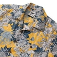 thumbnail image 2 of Yellow Hawaiian Shirt For Men Japanese Flower Shirt Camp Collar 100% Cotton Shirt, 2 of 8
