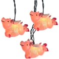 thumbnail image 3 of Kurt S. Adler 10-Light Pink Flying Pig String Lights – 144-Inch Holiday Décor, 3 of 10