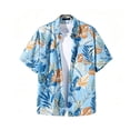 thumbnail image 5 of XUNKUSGA Shirt for Men Fashion Summer Tropical Floral Mens Beach Shirts Casual Collar Short Sleeve Button Down Hawaiian Shirt Breathable Lightweight Mens Shirts,XL, 5 of 5