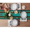 thumbnail image 3 of Table Runner Dresser Scarves 72 Inch Long, Western Star with Barb Wire Wheat Linen Dining Table Runners Farm Rustic Teal Brown Black Tabletop Scarf for Wedding Holiday Party Kitchen, 3 of 7