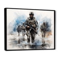 thumbnail image 2 of Designart "Meticulous Preparation Military I" Army Floater Framed Wall Decor, 2 of 7