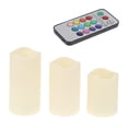 thumbnail image 1 of IFANLANDOR 3 Pcs Bougies Pilier LED pour Décoration Intérieure et Extérieure, 1 of 3