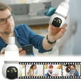 thumbnail image 2 of Wifi Light Bulb Security Camera, 2K, Pan-Tilt 360° View, Motion Tracking, Color Night Vision, Two-Way Audio, Easy Setup for Indoor Outdoor Home Surveillance, 2 of 9