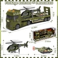 thumbnail image 2 of Caunedy Green Military Big Truck Toys,3 in 1 Large Semi Truck Toy with Helicopter and Tank,Great Gift for 3-8 Years Old Boys Girls, 2 of 8