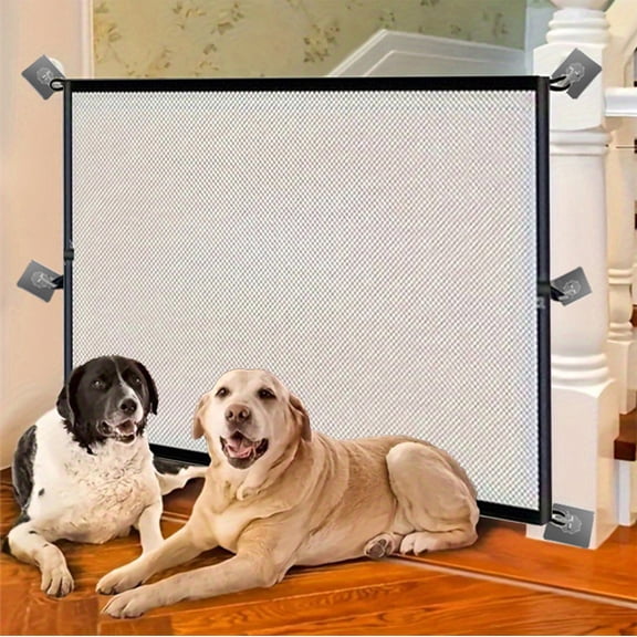 FYTPOV Dog Gate for Stairs Pet Gates for The House, Mesh Dogs Screen Gate for Doorways Stairways Indoor Safety, 70.9*28.4inch