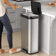 thumbnail image 5 of iTouchless 20 Gal SoftStep Stainless Steel Step Kitchen Trash Can with AbsorbX Odor Filter Brushed Silver.=, 5 of 7