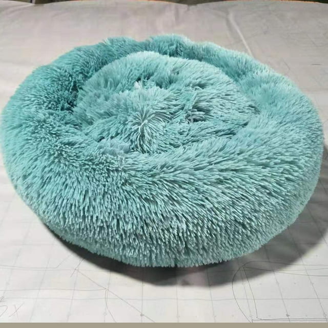Chenil Rond en Peluche Chenil pour Chat Sommeil Profond Chenil pour Animaux de Compagnie Lit pour Chien Amovible et Lavable Fournitures pour Animaux de Compagnie