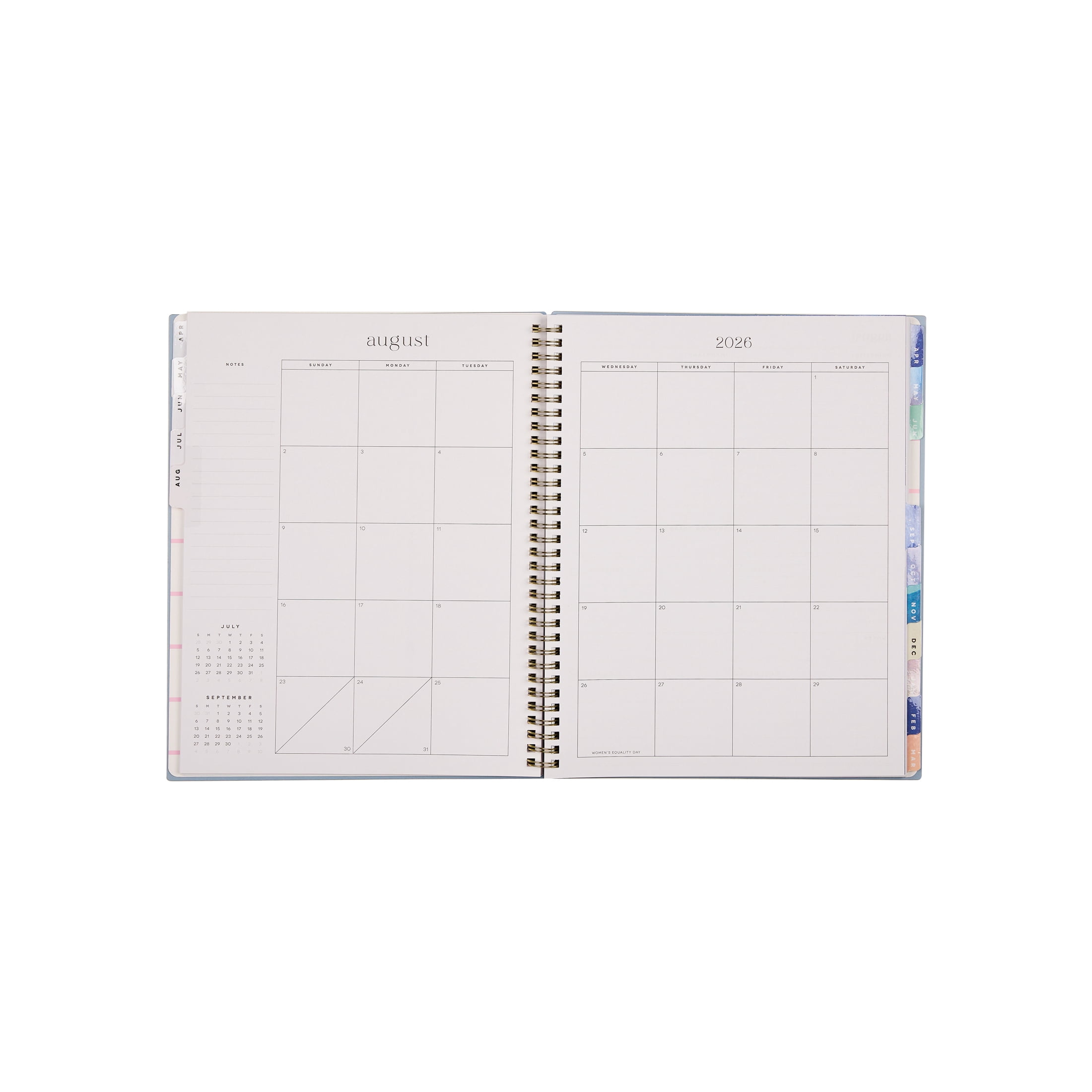 Organized by Happy Planner Monthly Weekly Big Planner (8.5" x 11") Bright Year 15-Month April 2026-June 2027, metal twin loop