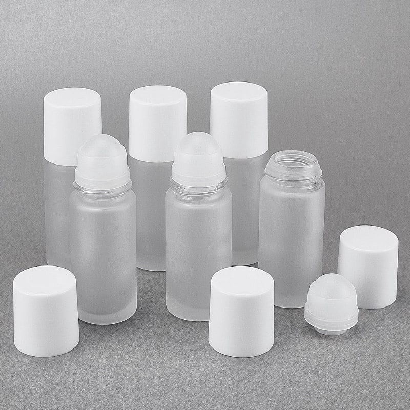 DIY Essential Oil Bottle Kits with Frosted Glass Essential Oil Empty Perfume Bottle Plastic Funnel Hopper & Pipettes Chalkboard Sticker Labels