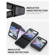 thumbnail image 4 of Vizvera para Motorola Razr 50 Ultra/Razr 60 Pro Funda Tipo Armadura para Teléfono, con Cubierta de Bisagra, Protector de Pantalla Integrado, Funda a Prueba de Golpes con Carga Inalámbrica - Negro, 4 of 8