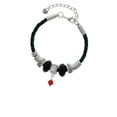 thumbnail image 2 of Delight Jewelry July - Red Crystal Bicone Aunt Celtic Knot Leather Bead Bracelet, 7"+2" Extender, 2 of 4